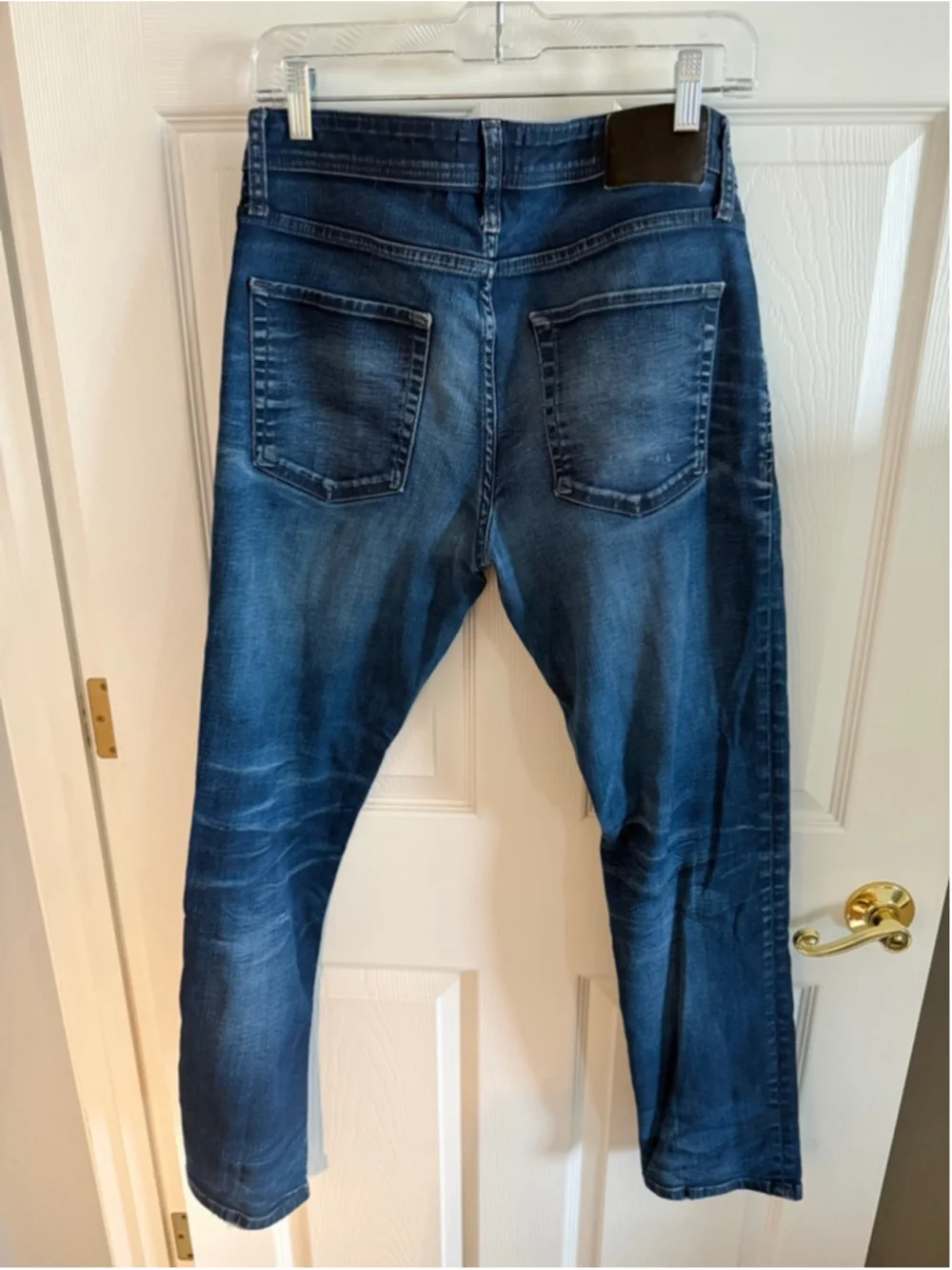 Jack & Jones men's slim fit jeans blue stone wash button fly 31x32 - Picture 2 of 13